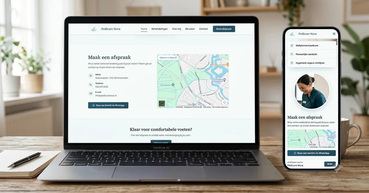 Checklist voor een complete website voor je pedicurepraktijk